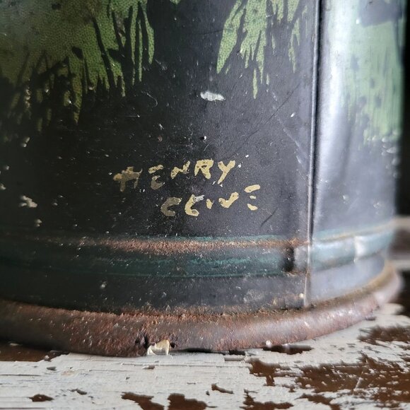 Antique 1920's Fairies In Moon Light Tin By Henry Clive Canco Beautebox Tin - Picture 7 of 12